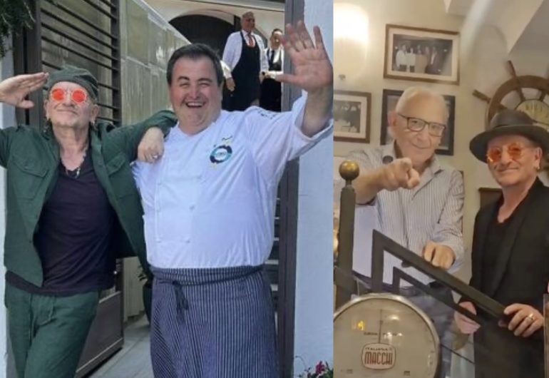 Bono Vox in tournée gastronomica tra Napoli e la Penisola Sorrentina