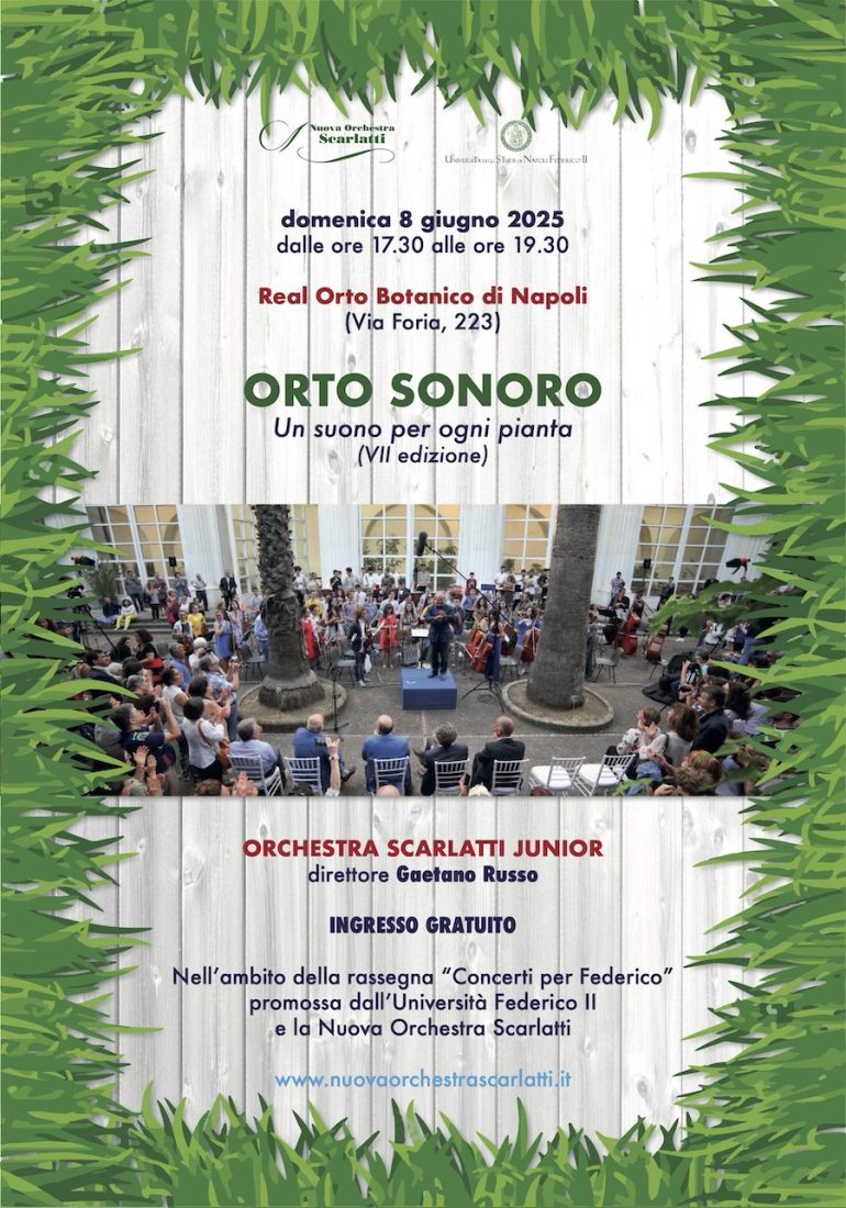 Nuova Orchestra Scarlatti, Orto Sonoro 2025: un suono per ogni pianta