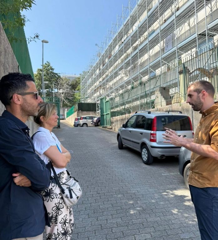 Monterusciello, Councilor Barbieri's inspection of the Lotti construction sites