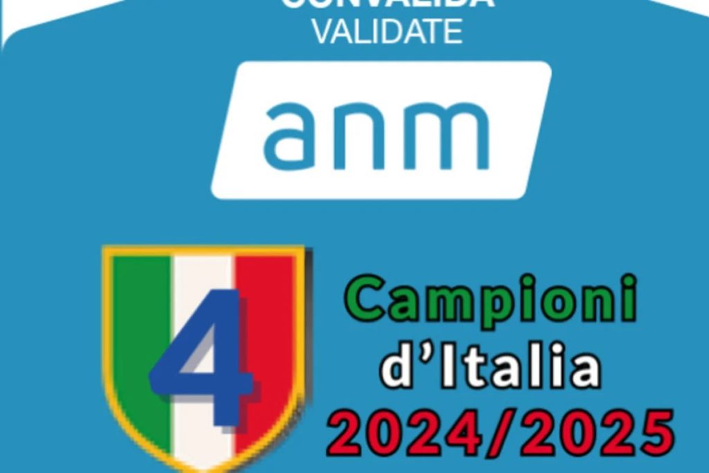 Anm, biglietto celebrativo per il quarto scudetto del Napoli