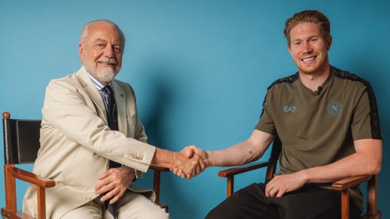 De Bruyne è del Napoli, adesso è ufficiale. L’annuncio di De Laurentiis: “Benvenuto Kevin”