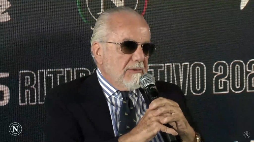 De Laurentiis smentisce candidatura per la Regione Campania: «Con Meloni parlato solo di cinema e calcio»