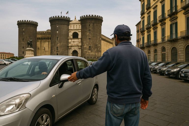Napoli, terrore a due passi dal Maschio Angioino: parcheggiatore abusivo aizza i cani contro chi rifiuta il “parcheggio” 