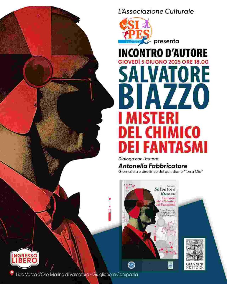 A Giugliano Salvatore Biazzo presenta il romanzo storico I misteri del chimico dei fantasmi