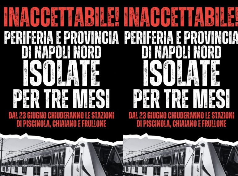Napoli Nord isolata per tre mesi: proteste per la chiusura delle stazioni della Linea 1