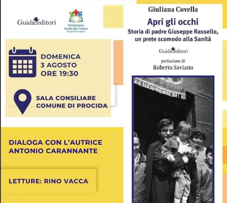 Apri gli occhi”, il 3 agosto a Procida il libro di Giuliana Covella