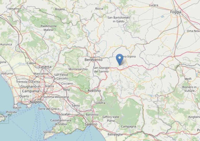 Forte scossa di terremoto nella notte in provincia di Avellino
