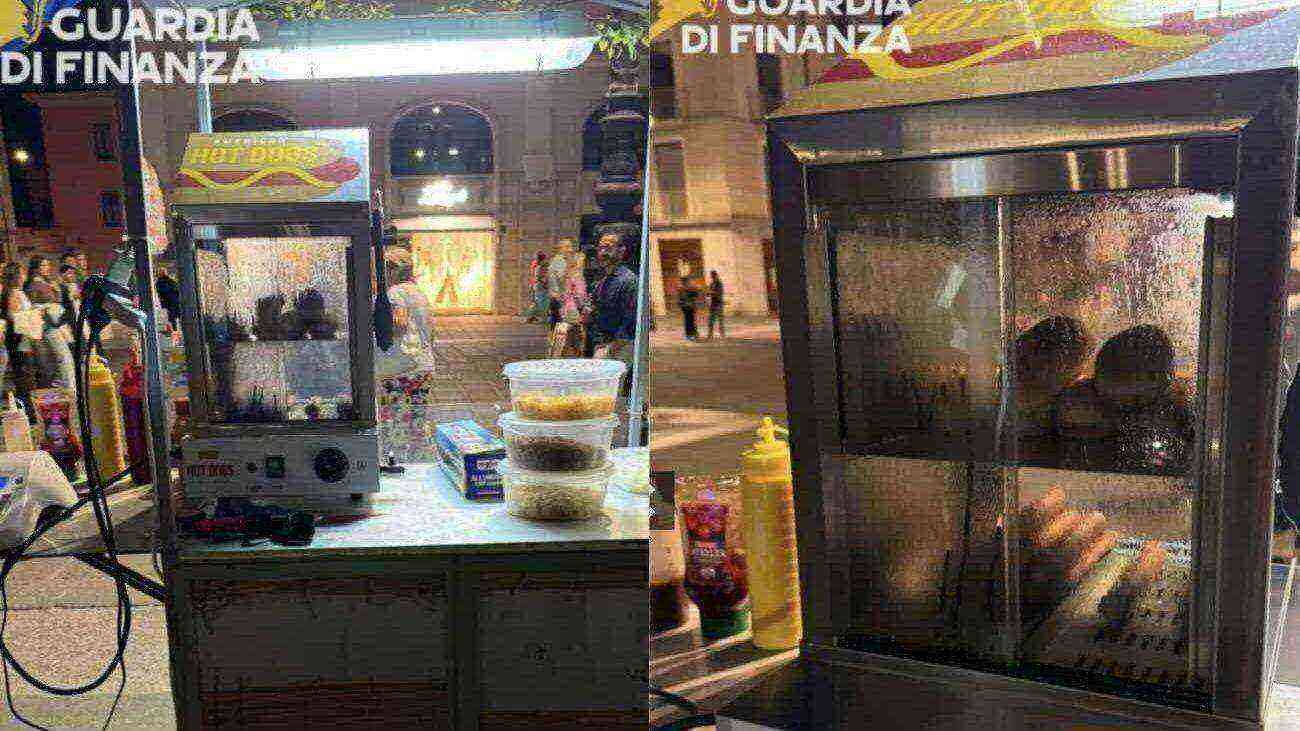 Avellino, panini abusivi in centro: scatta il sequestro