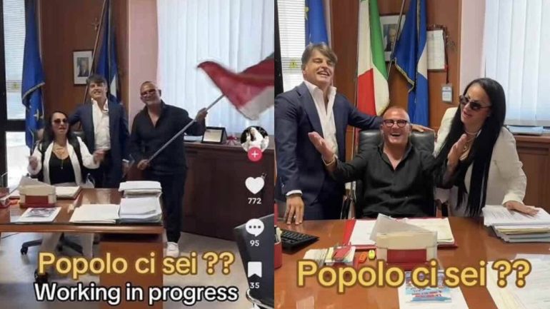 Napoli, "pagliacciata" di due noti tiktoker negli uffici della Regione Campania