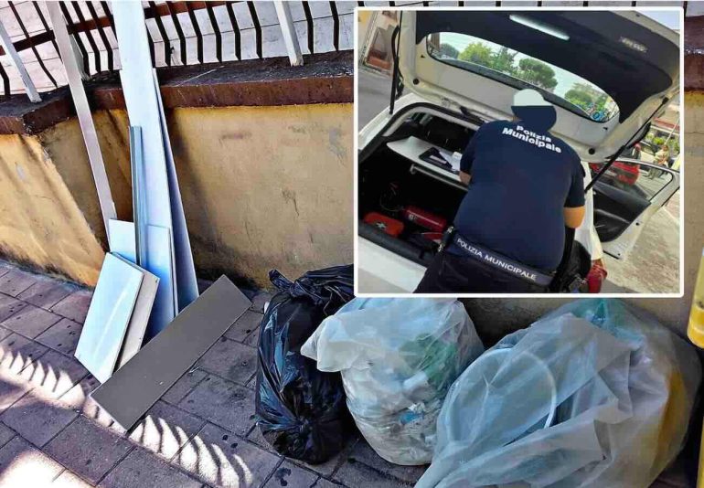 Arzano, effettuano lavori edili in appartamento e abbandonano rifiuti in strada