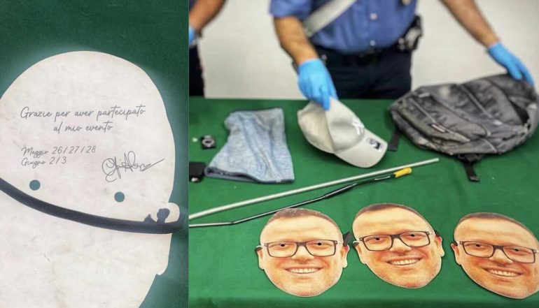 Castellammare, ladro indossava la maschera di Gigi D’Alessio per ingannare le telecamere: arrestato