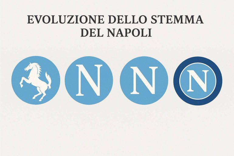 Come si è evoluto nel tempo lo stemma del Napoli, dal cavallo rampante alla N stilizzata