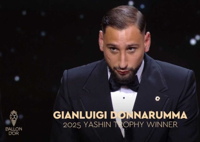 Gianluigi Donnarumma premiato come miglior portiere del mondo