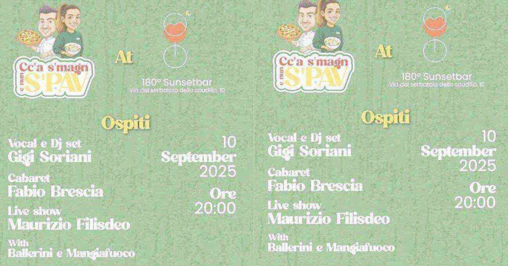 Napoli, cena evento di Errico Porzio e Fior di Frutta al 180° Rooftop Bar