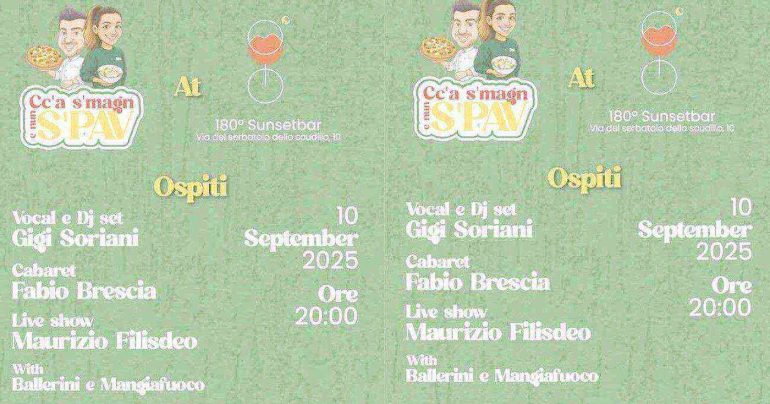 Napoli, cena evento di Errico Porzio e Fior di Frutta al 180° Rooftop Bar