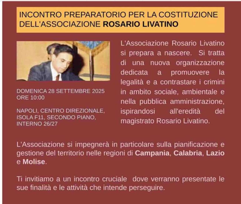 Nuove Mafie e Infiltrazioni: Nasce a Napoli l’Associazione “Rosario Livatino”