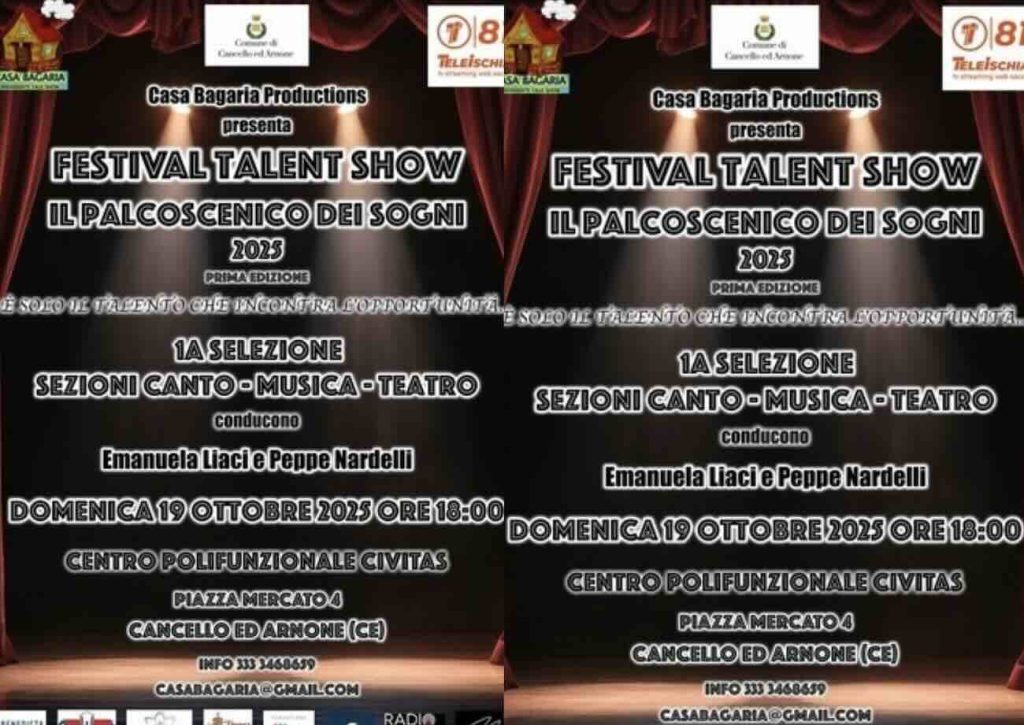 Iniziano le selezioni per la  prima edizione del Festival Talent Show “Il Palcoscenico dei Sogni”