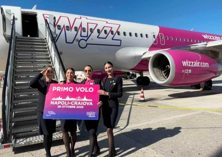 Wizz Air decolla verso la Romania: inaugurata la rotta Napoli-Craiova