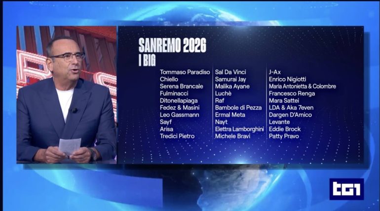 L'annuncio di Carlo Conti al Tg1