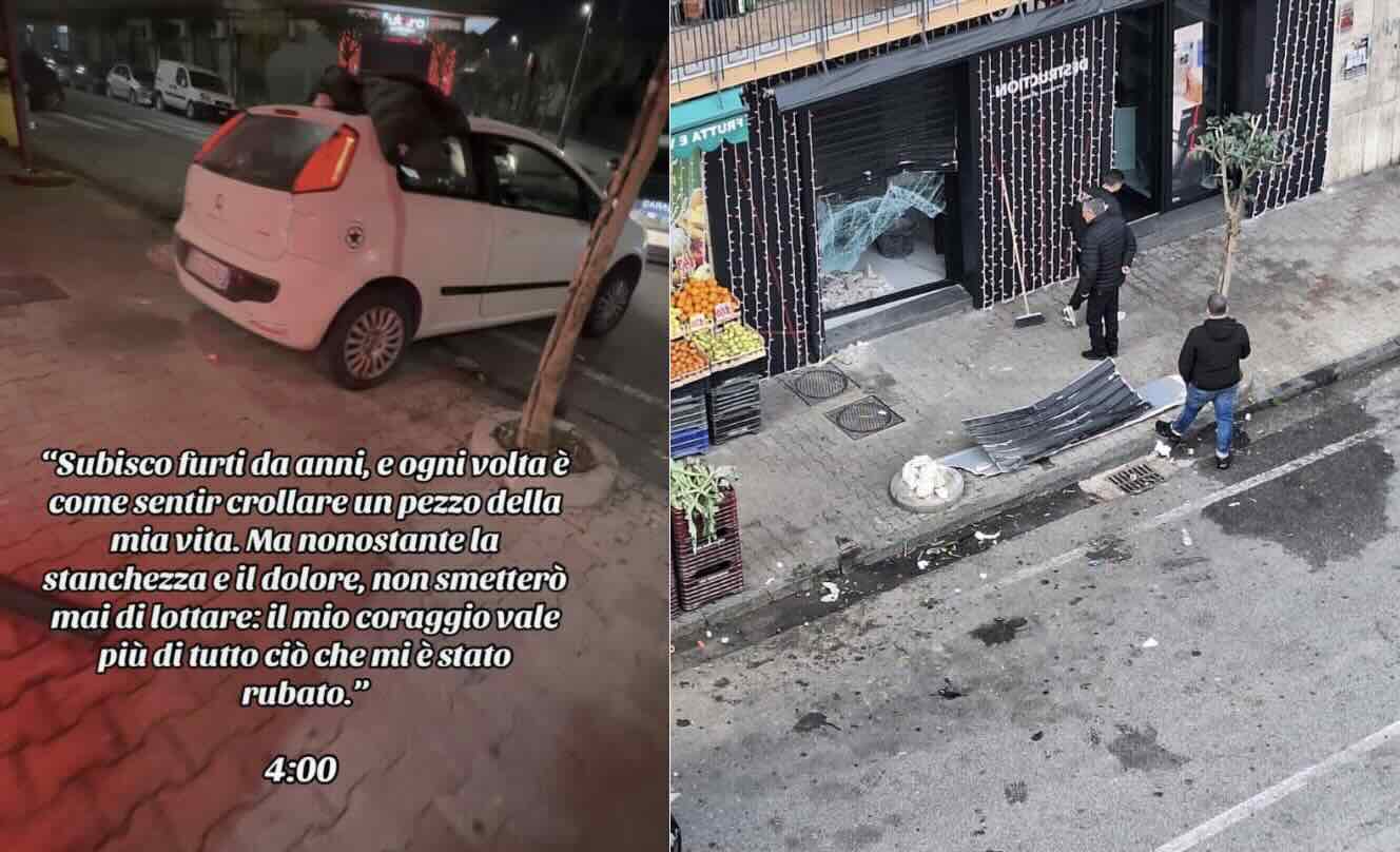 La banda della spaccata in azione a Casavatore