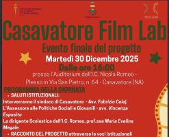 Domani l’evento «Casavatore Film lab»