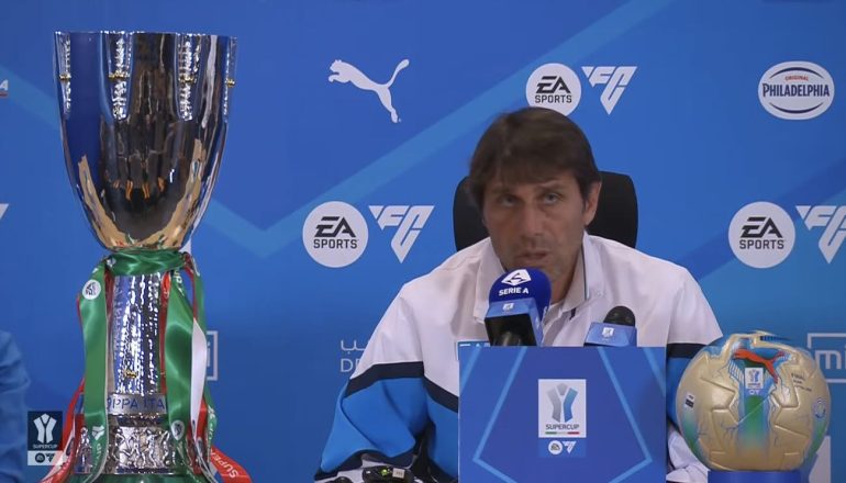 Supercoppa, Conte avverte il Napoli: “La finale dà energia, ma la storia ricorda solo chi vince”