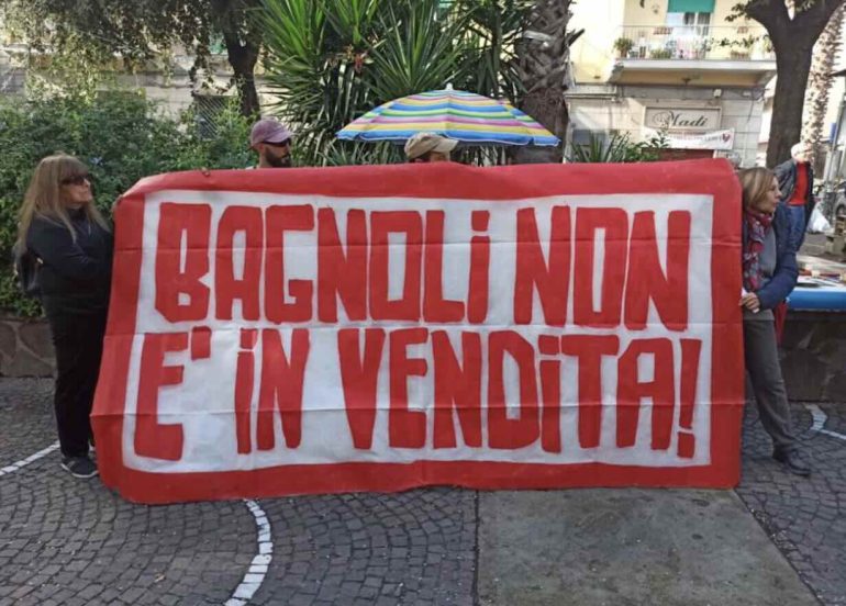 Le proteste a Bagnoli