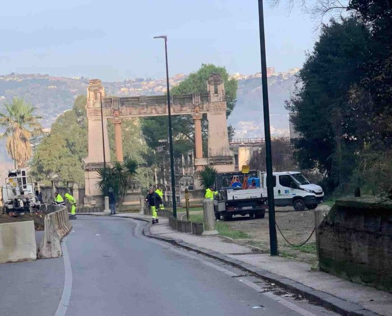 Agnano, al via i lavori per riaprire la strada chiusa dopo il crollo