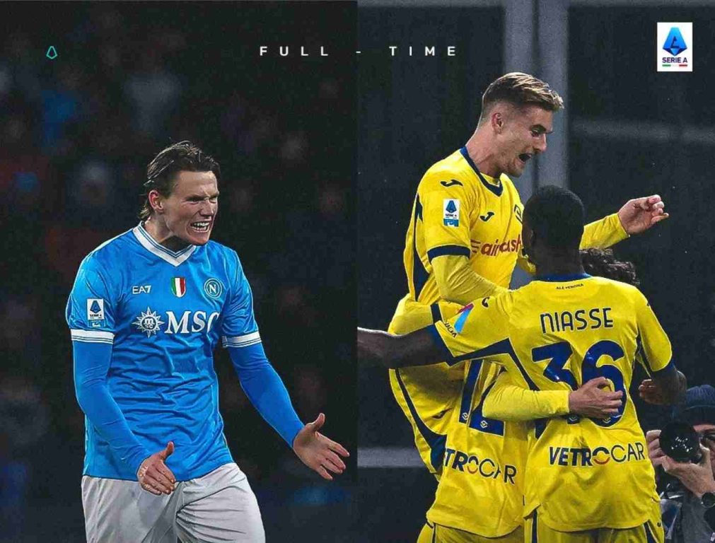 Napoli, pari e veleni: finisce 2-2 contro il Verona (e l’arbitro)