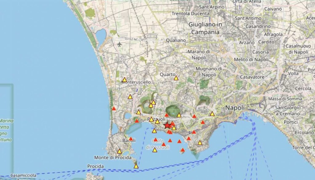 Campi Flegrei, notte di scosse: terremoto di magnitudo 3.1 sveglia la popolazione