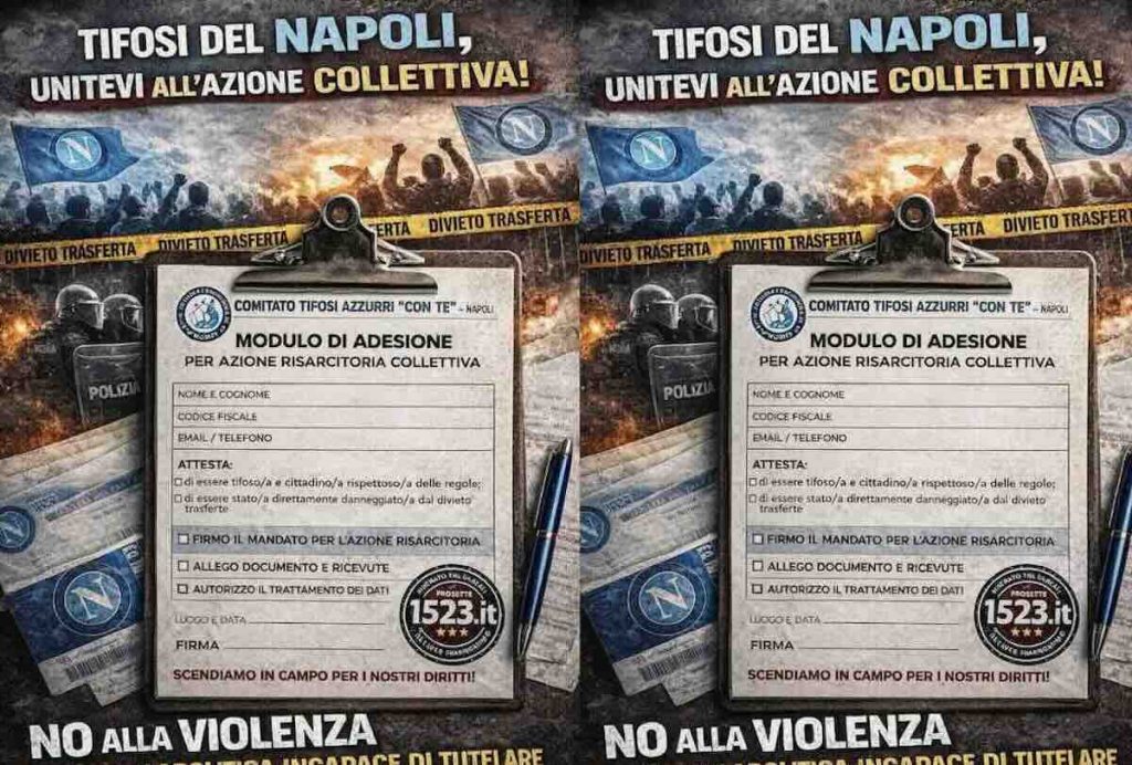 Divieto trasferte, il Comitato Con Te Napoli va al Tar: «Misura incostituzionale»