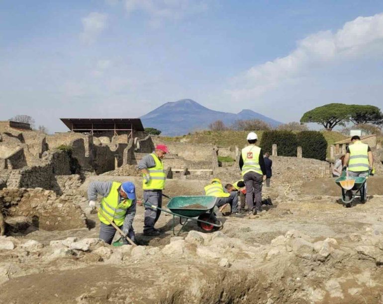 Lavori al Parco archeologico di Pompei