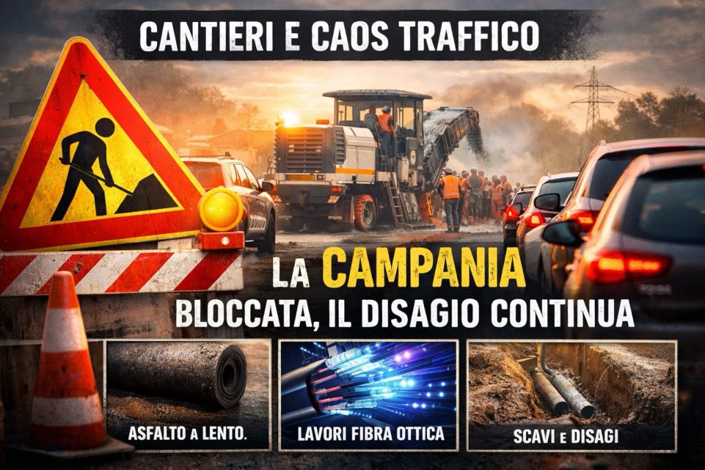 Siamo prigionieri del traffico: la Campania soffocata dai cantieri diurni