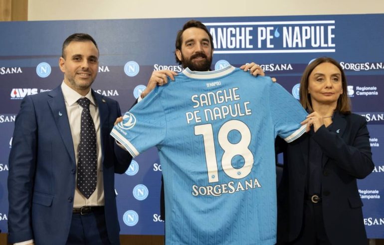 Tommaso Bianchini alla presentazione di "Sanghe Pe Napule",