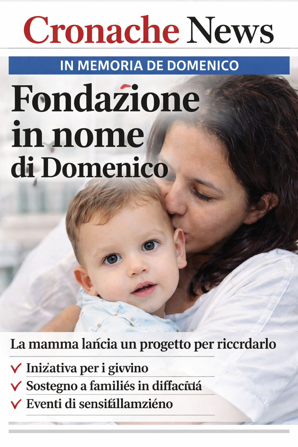 Napoli, la mamma di Domenico: «Ora una fondazione in suo nome»