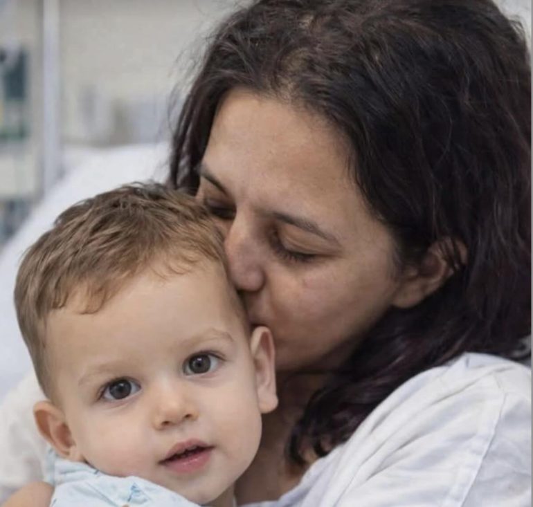 Patrizia Mercolino e il piccolo Domenico