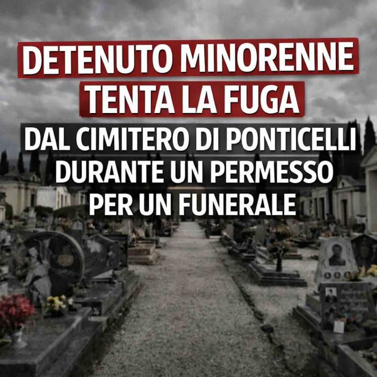 Giovane detenuto tenta la fuga mentre partecipa a un funerale