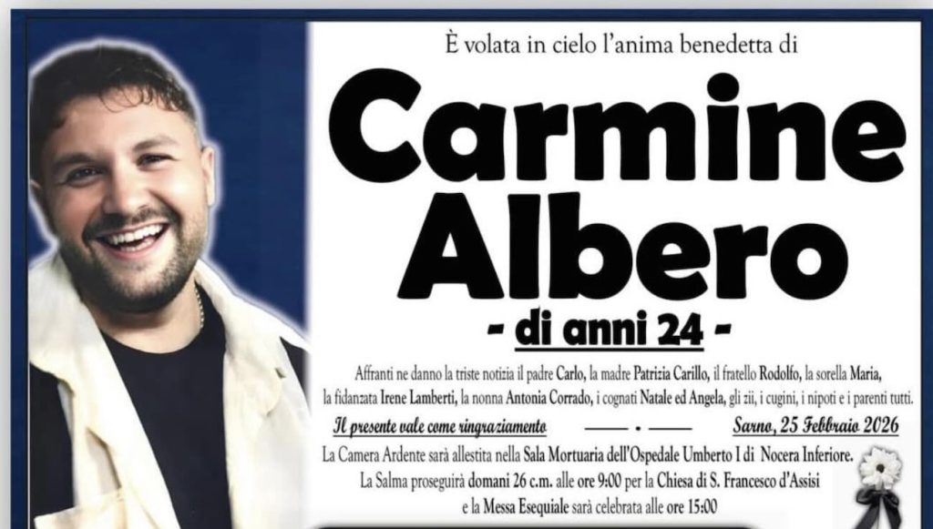 Sarno, 4 indagati per la morte dell’operaio Carmine Albero