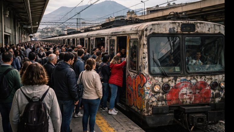 La Circumvesuviana è ormai un simbolo di malcontento : trasporti a Napoli tra speranza e realtà