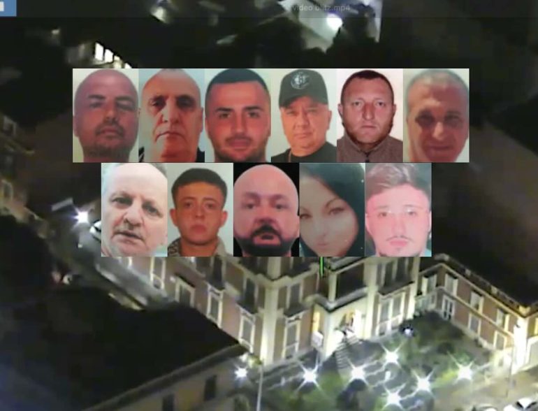 Gli arrestati al rione Berlingieri