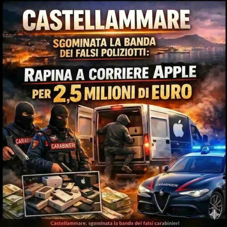 Castellammare, sgominata la banda dei falsi poliziotti