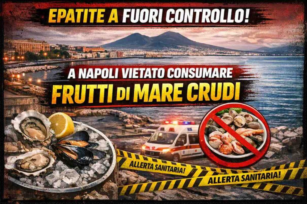 Epatite A a Napoli, scatta l’ordinanza: stop ai frutti di mare crudi