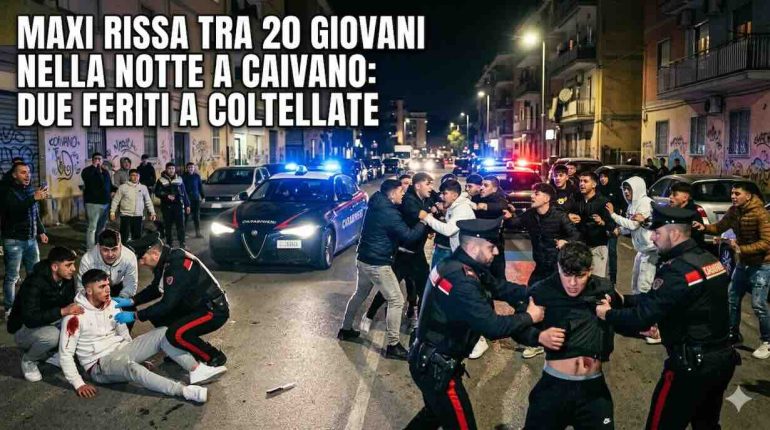 Follia nella notte a Caivano: maxi rissa in centro, tre feriti. Uno è grave