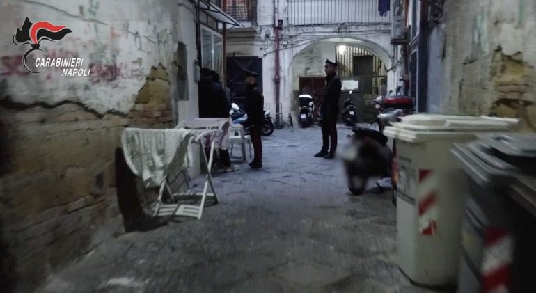 Un momento del blitz