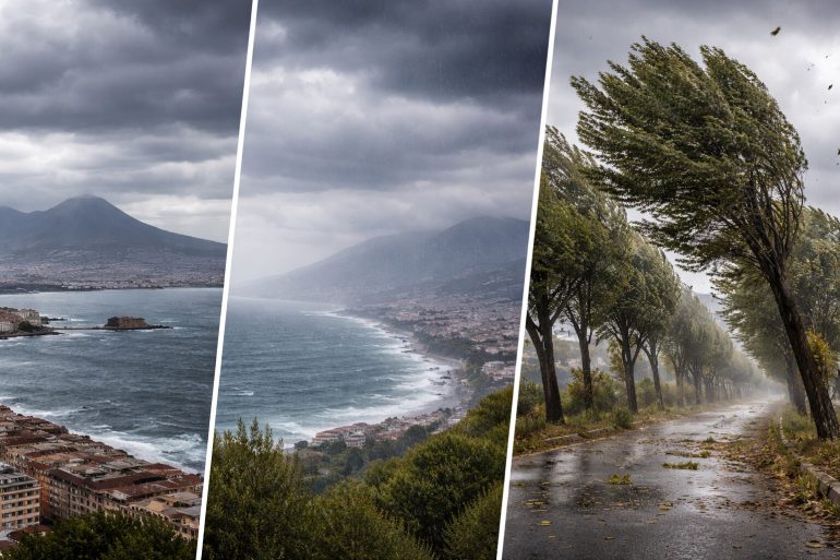 Meteo Campania: coperto a Napoli e Caserta, pioggia debole a Salerno e Avellino, vento intenso Benevento