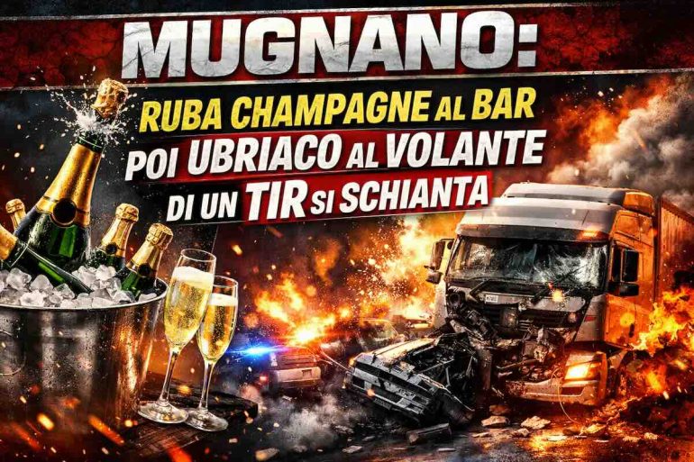 Mugnano ubriaco al volante