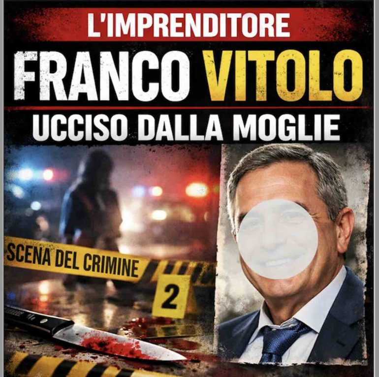 Imprenditore Franco Vitolo ucciso con una coltellata dalla moglie