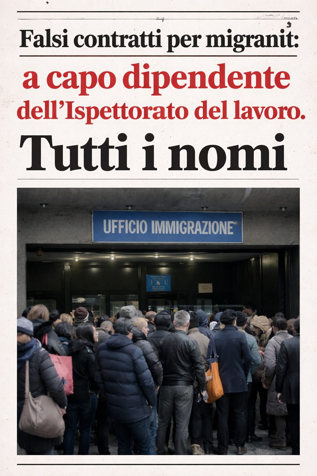Falsi contratti per migranti: a capo dipendente dell’Ispettorato del lavoro. Tutti i nomi