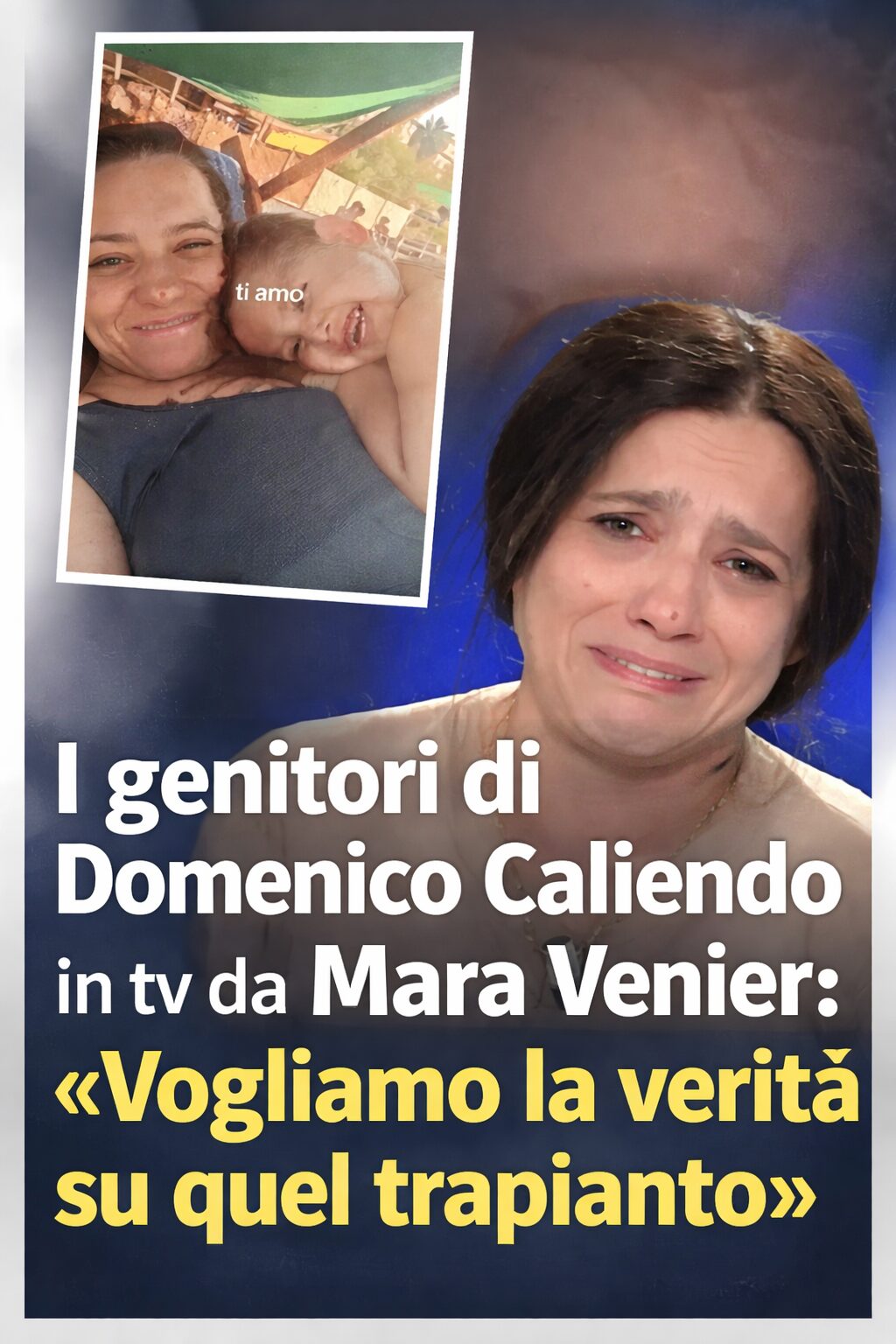 I genitori di Domenico Caliendo in tv da Mara Venier: «Vogliamo la verità su quel trapianto»