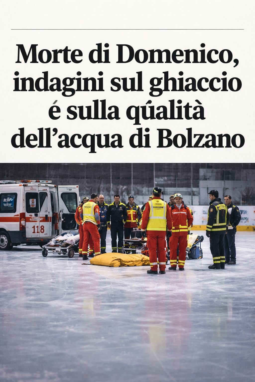 Morte di Domenico, indagini sul ghiaccio e sulla qualità dell’acqua di Bolzano